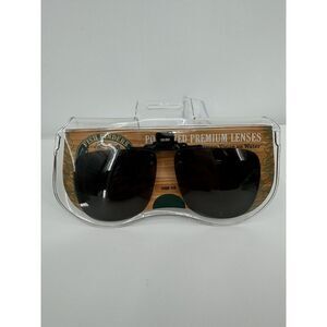 Fish Finders Polarized Full Frame Sqr 58 Gray Clip On‎ Premium Sunglasses New